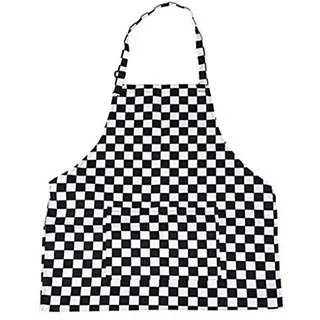 Encasa XO Verstellbare Küchen Schürze mit Taschen und Handtuchhalter, 68x85 cm, recycelte Baumwolle, für Zuhause, Restaurant, Männer & Frauen, Kochen, Backen - Metzger prüft schwarz