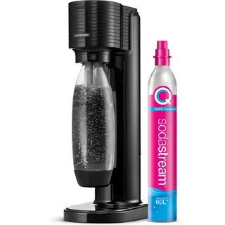 Sodastream Wassersprudler GAIA schwarz + 1L FUSE Kunststoffflasche + CO2-Zylinder