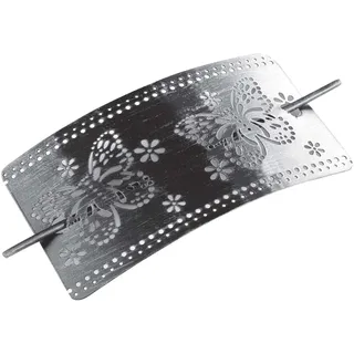 Douceur d'Intérieur Raffhalter Brosche 9 x 17,5 cm Metall Patina Epica schwarz/Silber