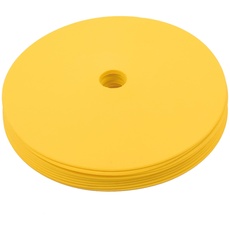 Cawila Equipment - Trainingszubehör Gummi Markierungsscheiben 10er Set | rutschfeste Floormarker | 15cm | gelb One Size
