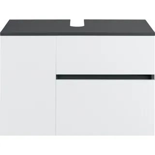 Home Affaire Waschbeckenunterschrank »Wisla« für Wandmontage, Siphonausschnitt, Push-to-open-Funktion, Breite 80 cm, grau