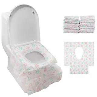 Gimars 24 Stück Toilette Auflage, Einweg Toiletten Sitzbezug, Toilettensitze, Einweg Toilettenpapier Pad für unterwegs Einweg Toilettenauflage Kinder (60 * 65cm)