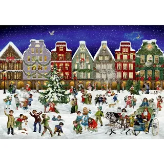 Puzzle-Adventskalender - Winterabend in der Stadt