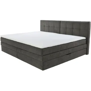 Jockenhöfer Boxspringbett »Casa Grande in der Breite 240cm, Familienbett mit riesigem Bettkasten« 7-Zonen-TTFK-Matratze, KS-Topper, verschiedene Härtegrade wählbar, dunkelgrau 444/09, , 48123731-0 Chenille