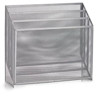 Zeller Zeitungsständer Mesh 18175 silber Metall, DIN A4