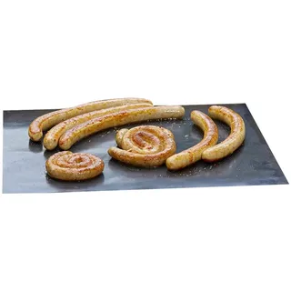 Durandal Grillmatte für Gasgrill - Grillplatte - Grillfolie für Gasgrill & Holzkohlegrills mit Antihaftbeschichtung - BBQ Grillmatten für Holzkohle - Wiederverwendbare - Grill Zubehör (40x50 cm)