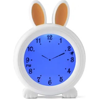 Alecto BC100BUNNY - Schlaftrainer, Nachtlicht und Wecker, Hase - Weiß