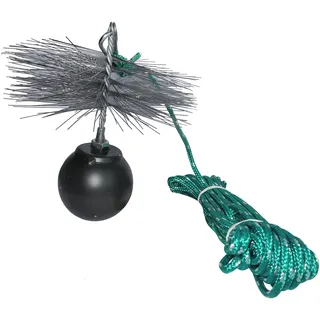AERZETIX - C49985 - Satz Schornsteinfeger - reinigungswerkzeuge für schornsteinreinigung entblocken schornsteine - drahtbürste Ø200mm - seil Ø5mm länge 10m - kugel 1.8kg - karabiner