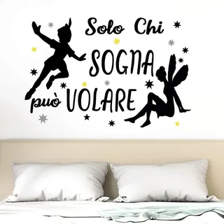 Wandaufkleber mit Spruch in Italien. adesivi murali frasi in italiano citazione, decorazione da muro,Wall stickers, Art Sticker Decal Wandbild DC-19003, schwarz