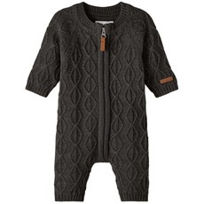 NAME IT Baby-Jungen NBMWRILLA Wool LS Knit Suit XXIII Jumpsuit, Moonbeam/AOP:AOP, 68