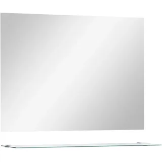 vidaXL Wandspiegel mit Regal 80×60 cm Hartglas - Silber