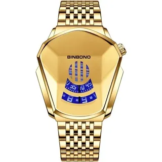 Elegante Marcus Herrenuhr in Golden - Hochwertige Edelstahl Uhr für jeden Anlass KP7496 - Gold