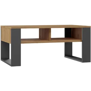 veneti Couchtisch Modern 2P Artisan Anthrazit Bein - Grau