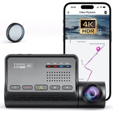 VIOFO A139 Pro 1CH 4K HDR Dashcam vorne, STARVIS 2 Sensor, Dash Cam 5GHz WiFi, GPS Eingebaut mit CPL, Kostenlose APP Handyüberwachung, Sprachausgabe, Super Nachtsicht, 24h Puffer Parkmodus Autokamera