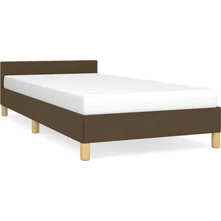 vidaXL Bettgestell ohne Matratze Dunkelbraun 80x200 cm Stoff - Braun