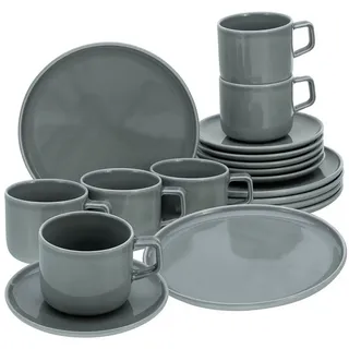 CreaTable Chef Collection Kaffeeservice 18-tlg. grau