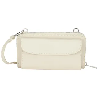 Sidona Women's Clutch aus Leder, Beige