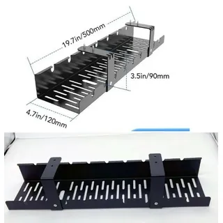 Hängender Metallkabelorganisator - Schwarz