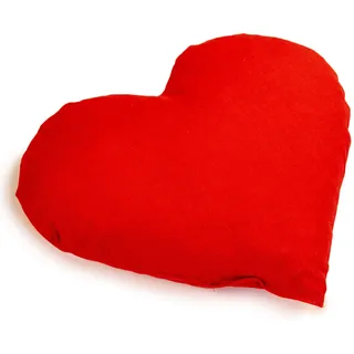 GIRAFFENLAND Zirbenkissen Herz | ca 30x25cm | rot | Zirbenholzkissen Herzkissen mit Zirbenspäne