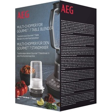 AEG GMC1 Zerkleinerer (Multizerkleinerer für Gourmet 7 Mixer, einfaches Zerkleinern, Gemüse, Früchte und mehr, universell, einfache Reinigung) schwarz