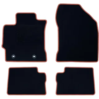 OCC Design - Fußmatten, kompatibel mit Toyota Auris (2013-heute), Velours/Polypropylen, Original Anker, rutschfeste Rückseite, Fersenkappe, 4 Stück