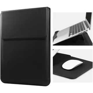 HoYiXi 13.3 Zoll Laptop Hülle Tasche mit Ständer Kompatibel mit MacBook Air M2 M1 2022-2018/MacBook Pro 13 2022-2016/Surface Pro 8/Surface Go 3 13-13.3'' Dell Lenovo HP ASUS Acer Huawei PC, Schwarz