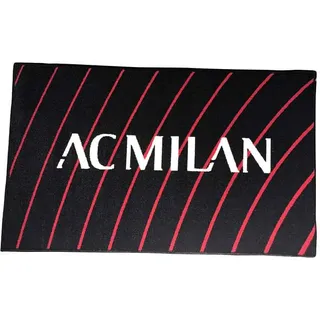 AC Milan Hermet Teppich mit Antirutsch, Rot/Schwarz, 70 x 110 cm