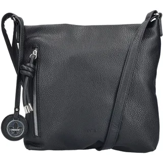 Umhängetasche RIEKER, Damen, Gr. B/H/T: 25cm x 25cm x 5,5cm, schwarz, Lederimitat, Taschen Umhängetasche, Schultertasche, Damen Handtasche mit Außenfächer