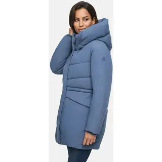 Winterjacke MARIKOO "Marikoo Delilah Damen Herbst Winter Steppjacke N058", Damen, Gr. XL, blau (dustyblau), Obermaterial: 100% Polyester PES., Jacken Winterjacke
