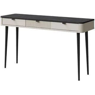 Feldmann-Wohnen Konsolentisch Marly Kaschmir / Graustein 130 / 40 / 82cm , Beige, Grau , Holz , Rechteckig,Rechteckig , 130x82x40 cm , Wohnzimmer, Wohnzimmertische, Konsolentische