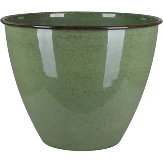 A.H.G. Metall-Topf mit Ablaufstopfen Ø 26 cm cm x 22 cm Grün