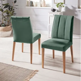 Home Affaire Esszimmerstuhl INOSIGN Leder grün 2er Set