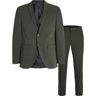 JACK & JONES "JPRFRANCO Extra schmal, pflegeleicht, stilvoll mit fallendem Revers", slim fit), Materialmix aus Polyester, Viskose, und Elasthan, rosin fit:super slim fit,