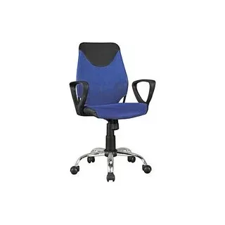 AMSTYLE Kinderdrehstuhl, SPM1.357 Stoff blau, Gestell silber