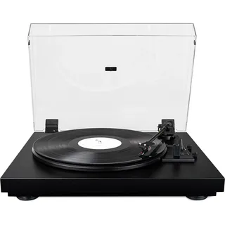 Pro-Ject Automat A1 Vollautomatischer Plattenspieler – integrierter Phonovorverstärker, OM10 Tonabnehmer, Umschaltung 33/45 U/min, Schwarz