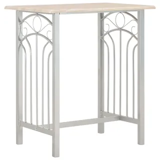 vidaXL 3-tlg. Bar-Set Holz und Stahl - Grau