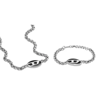 Diesel Herren-Edelstahlkette-Schmuck-Set