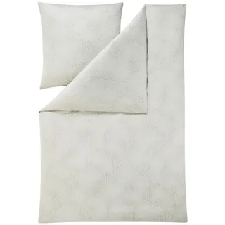 Estella Bettwäsche , Ecru , Textil , Graphik , 135x200 cm , Oeko-Tex® Standard 100 , bügelfrei, atmungsaktiv, hautfreundlich, weiche und anschmiegsame Oberfläche , Heimtextilien, Bettwäsche & Leintücher, Bettwäsche, Jersey-Bettwäsche