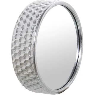 DRW Runder Wandspiegel aus versilbertem Metall, 30 x 8,5 cm, INT. 27,5 cm