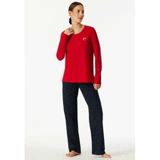 SCHIESSER Damen Schlafanzug Set lang weiche Baumwolle - Nightwear