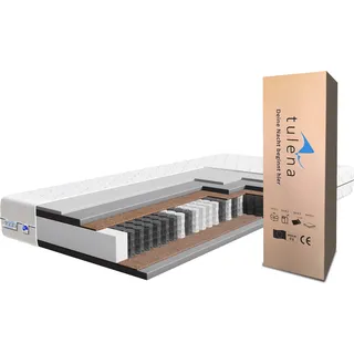 TULENA NOX Matratze 120 x 200 cm mit Taschenfederkern, Federkernmatratze hart - Bezug waschbar -   Basic , H4 / H5