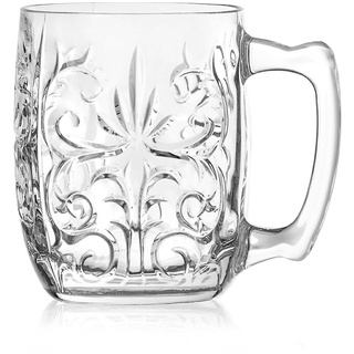 RCR Cristalleria Italiana S.p.a. Linie Tattoo | Wasser- und Cocktailgläser Moscow Mule aus Glas, modern, Set mit 6 Kristallgläsern 43 cl