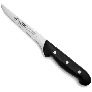 Arcos Ausbeinmesser mit Nitrum Edelstahlklinge 16 cm - Professionelles Messer zum Schneiden von Knochen und Fleisch - Ergonomischer Griff aus Polypropylen, Schwarz, Serie Maitre