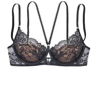 LASCANA Push-up-BH Damen schwarz Gr.75C