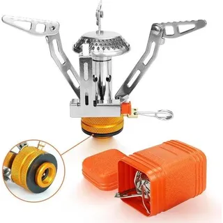 Portable Gasgrill - 3000 Watt - Winddicht und piezo-gezündet - Wandern - Camping - Angeln - Picknick