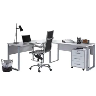 BMG-Möbel Büro Office Edition Set 0 Grau/Weiß, 2-teilig