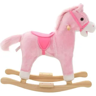 vidaXL Schaukeltier Pferd Plüsch 65x32x58 cm Rosa - Rosa