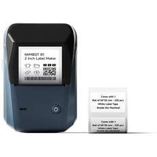 NIIMBOT B1 Etikettendrucker mit 1 Rolle Starterband, 20–50 mm Breite, Thermo-Etikettendrucker, Versandetiketten-Tag-Schreiber für Heimbüro-Organisationen, gewerbliche Nutzung
