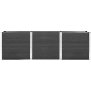 vidaXL Hochbeet Grau 300x50x91 cm WPC - Grau