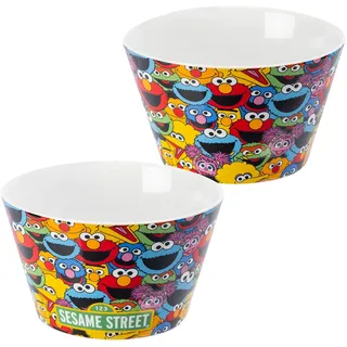 United Labels Sesamstraße Müslischale - Alle Freunde Schüssel Schale aus Porzellan 500 ml